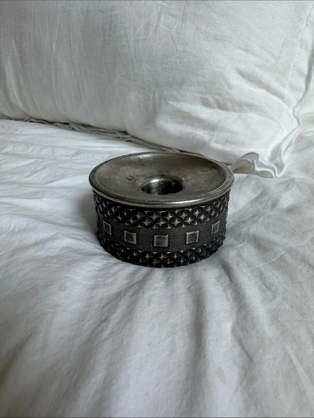 Vintage Aksel Holmsen Pewter Candle Holder, made in Norway